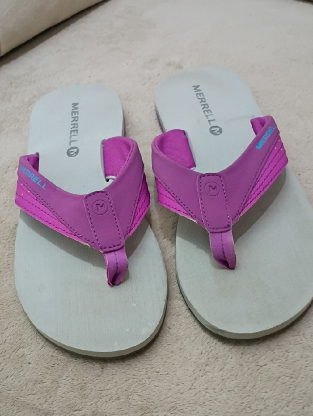 Merrell Pink Women's Thong Sandals with Cream Footbed